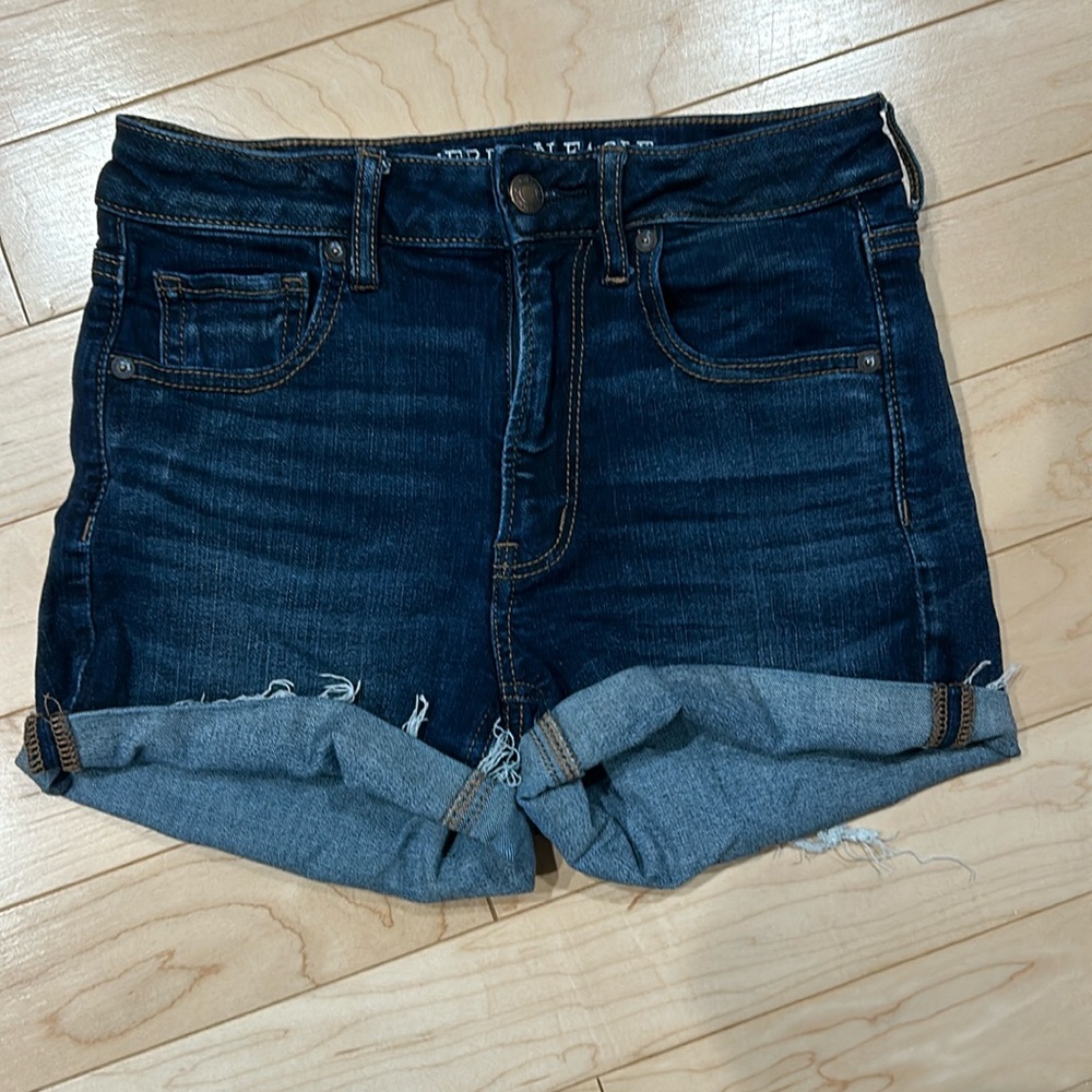 American Eagle high rise denim shorts